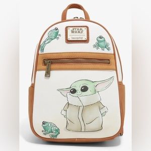 NWT LOUNGEFLY Disney Star Wars Baby Yoda Mandalorian Grogu Backpack lunch box